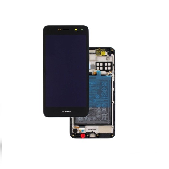 TOUCH+DISPLAY+FRAME HUAWEI Y5 2017 BLACK (SERVICE PACK 02351DMD/0235DME/02351DMF/02351KUH)